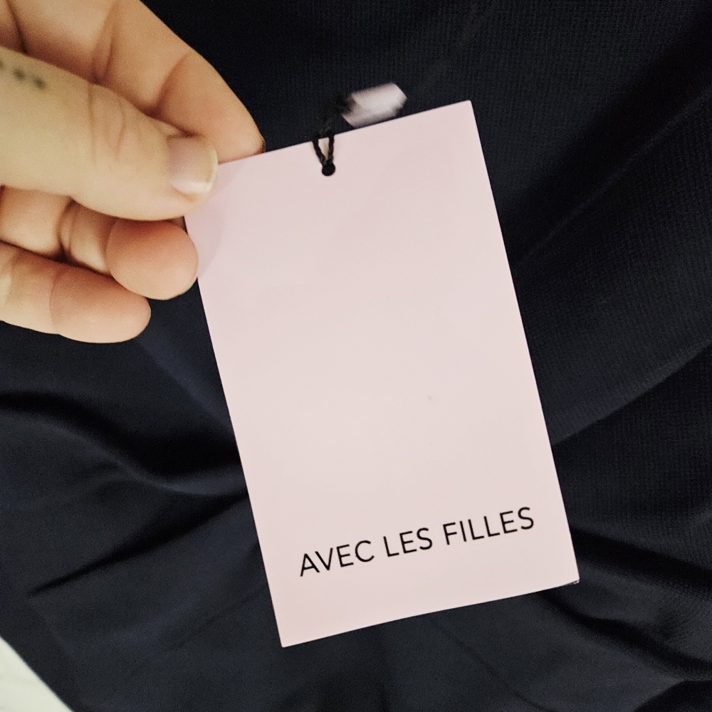 AVEC LES FILLES | bow detail puff long sleeve knit blouse top - Picture 8 of 11